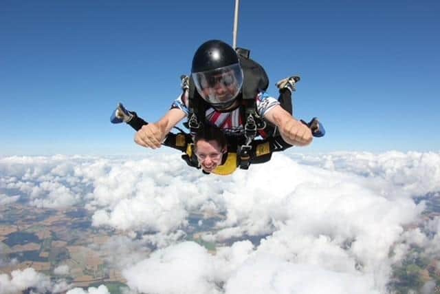 Georgia Watson skydiving for LNAA.