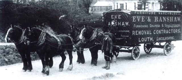 Eve & Ranshaw's removal horse and carriage.