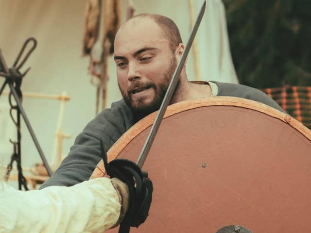 The Vikings Early Medieval Re-enactment group. Photo: Graydon Jones