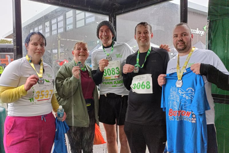 The Asda Boston team with their medals.