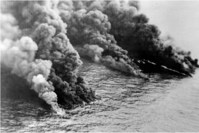 A devastating collision between a cargo ship and an oil tanker in the North Sea could lead to a disaster on the British coast, officials have warned. (Photo: AFP via Getty Images)