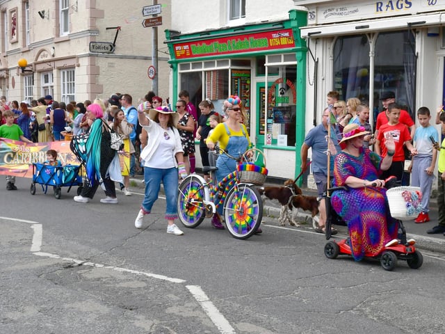 The parade passes through Wainfleet.