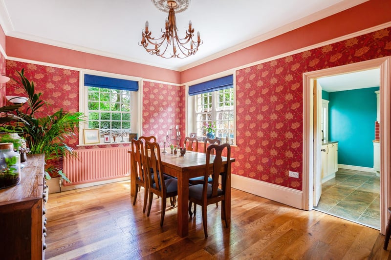 The dining room.