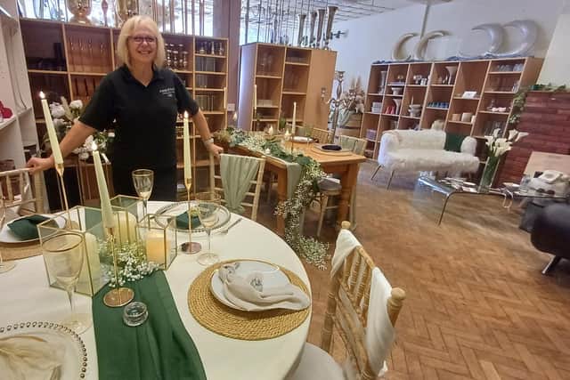 Jo Parsons has transformed the inside of the building as a showcase for her venue styling business
