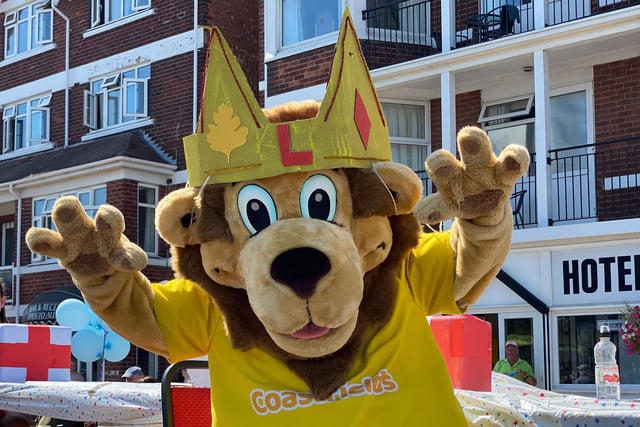 Coastfield's Luckie the Lion Mascot .