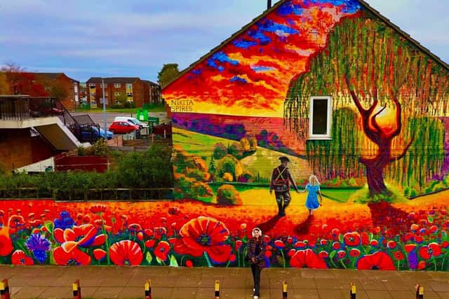 The mural by Nikita Spires.