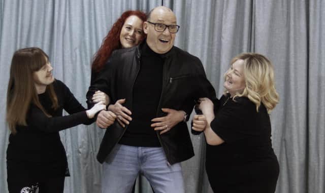 The cast of I'll Get My Man, from left: Lucy Kelley, Suzie Stevens, Paul Dexter, and Verity Connor.