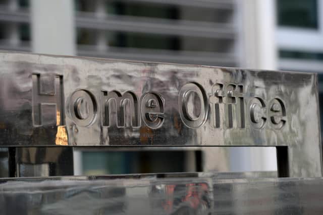 File photo dated 11/01/2018 of signage for the Home Office in Westminster, London. Afghan scholars studying in the UK under a Foreign Office scheme say they are living in fear of being forced back into Taliban clutches. Issue date: Monday August 14, 2023.