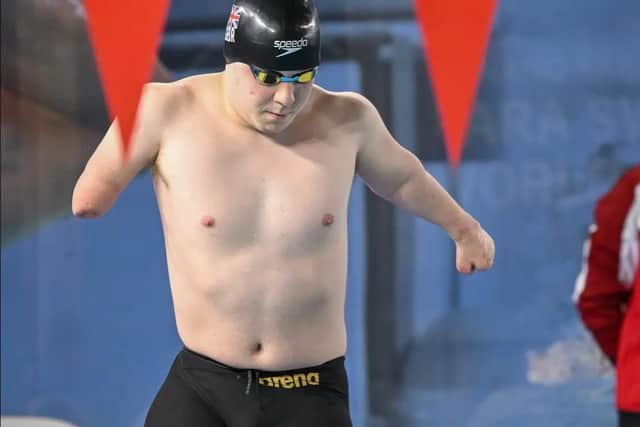 Harvey, a quadruple amputee, was a British title-winner and record-holder as a swimmer.