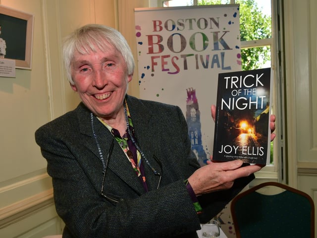 Best-selling crime author, Joy Ellis, at Boston Book Festival.