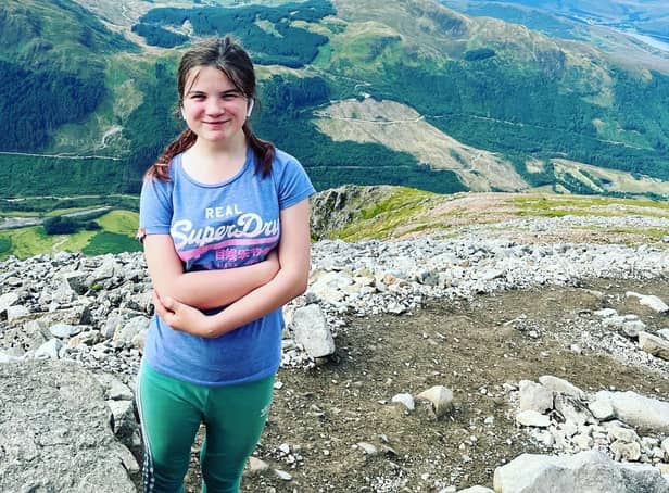 Evey Robinson on Ben Nevis.