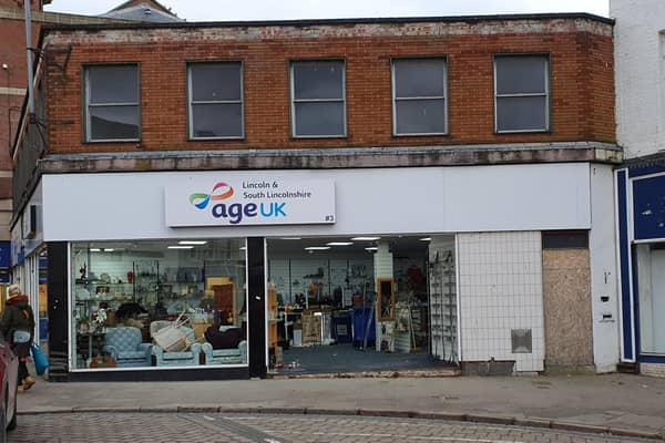 The damaged Age UK shop where Strait Bargate meets Wide Bargate. Picture: Andy Hubbert