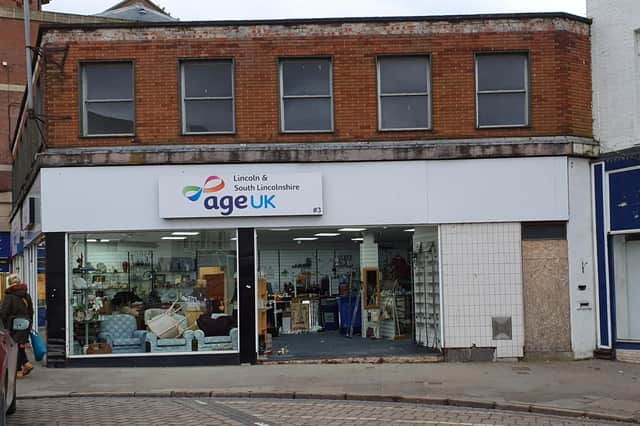 The damaged Age UK shop where Strait Bargate meets Wide Bargate. Picture: Andy Hubbert