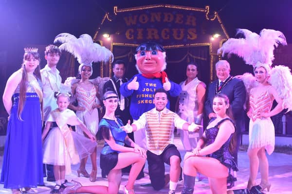 Mayor of Skegness Coun Pete Barry and guests at the opening Gala Night at the Wonder Circus in Skegness.