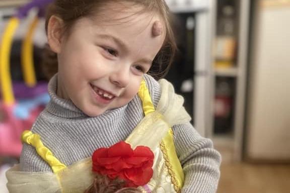 Jorgie-Rose, 3, as Princess Belle.