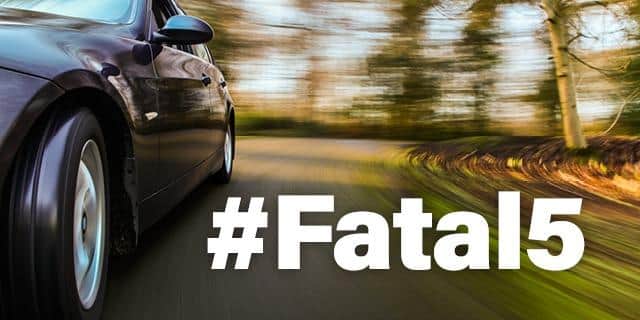 Lincolnshire Police's Fatal 5 campaign.