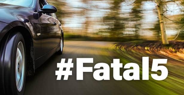 Lincolnshire Police's Fatal 5 campaign.