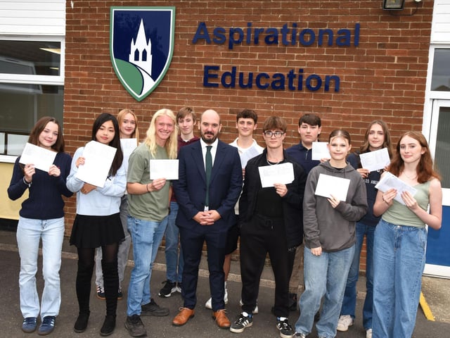 Louth Academy's top achievers pictured with proud Principal Joe Hermiston