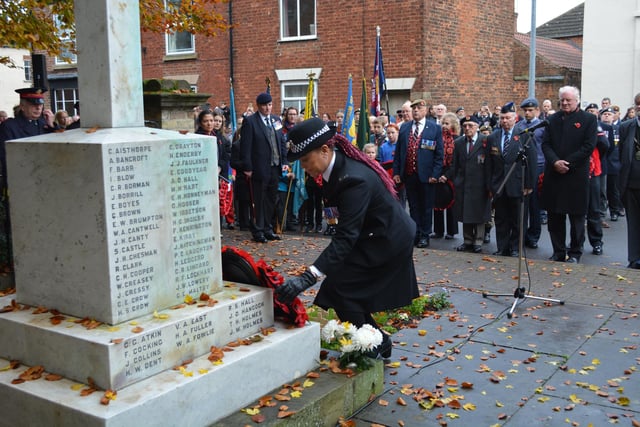 A wreath was laid on behalf of Lincolnshire Police