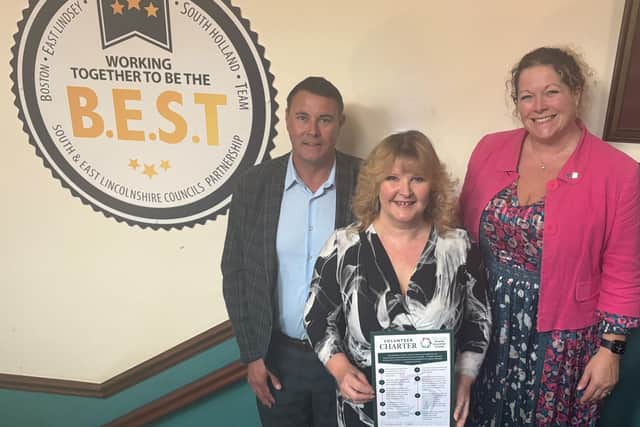 SELCP Volunteer Charter - Cllrs Gary Taylor, SHDC; Sarah Devereux, ELDC and Emma Cresswell, BBC