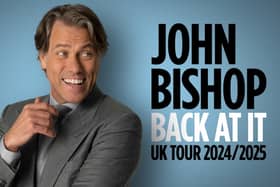 Comedian John Bishop is coming to the area in May.