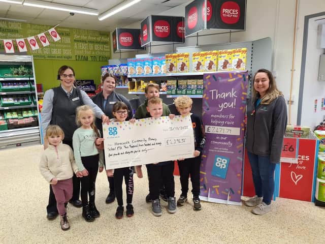 Horncastle Coop Members raised £2,294.36 for Horncastle Primary School PTA.