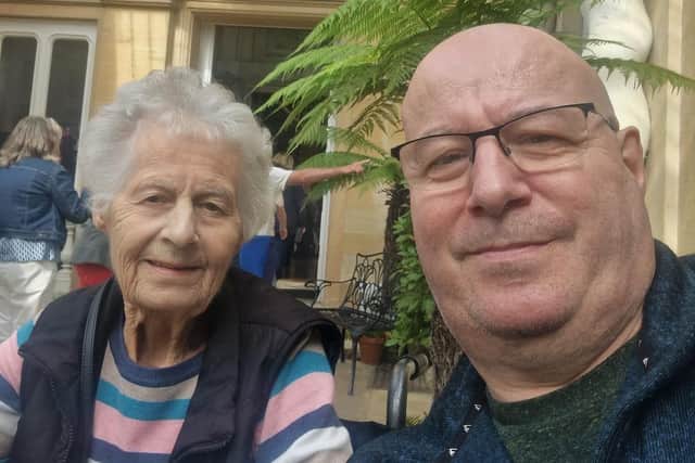 Andy says he and his mum, Joyce, have a close relationship.
