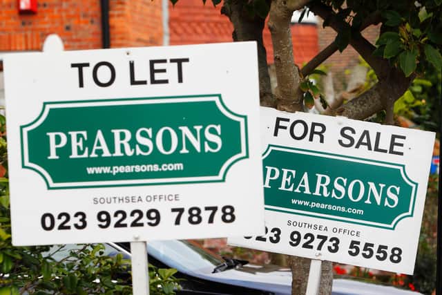 File photo dated 02/10/12 of a general view of an Estate Agent's 'To let' and 'For Sale' signs outside a property as buy-to-let mortgage lending has reached a four-year high as activity in the market continues to recover from its low base, lenders said today.