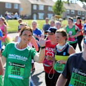 Jayne Hunt during the Great North Run. Photo by John Rainsforth.