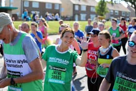 Jayne Hunt during the Great North Run. Photo by John Rainsforth.