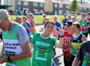 Jayne Hunt during the Great North Run. Photo by John Rainsforth.
