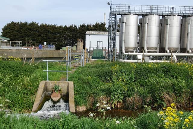 An Anglian Water treatment works in Anwick, near Sleaford.
