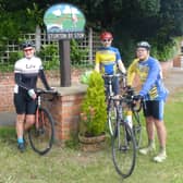 Gainsborough Aegir Cycling Club Members, Maxine Downes, Geoff Garner and Trevor Halstead at Sturton by Stow. Picture by Daniel Nicholson.