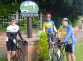 Gainsborough Aegir Cycling Club Members, Maxine Downes, Geoff Garner and Trevor Halstead at Sturton by Stow. Picture by Daniel Nicholson.