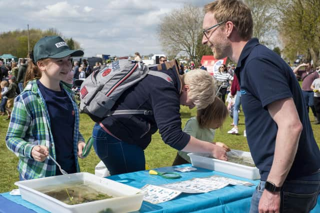 On the Lincolnshire Chalk Streams stall, from left: Ruby North, 10 and Mollie North, 7, from Horncastle. Photos: Holly Parkinson Photography