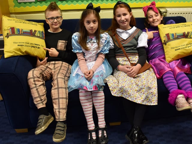 Colourful characters from World Book Day.