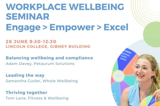 Businesses are invited to make use of the workplace wellbeing seminar.
