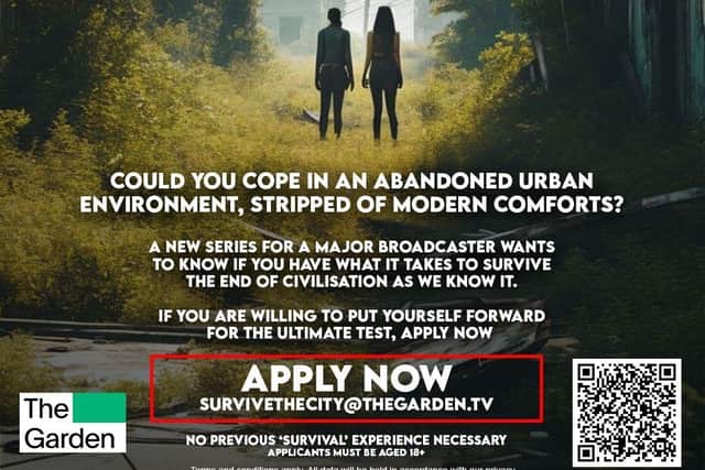 Flyer for TV show application