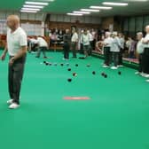 Action on a busy night in Division One at Boston Indoor Bowls Club.