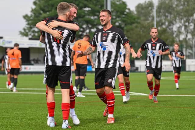 Brigg Town on the scoresheet in Saturday's opening win. Photo by Anna Bäckström.