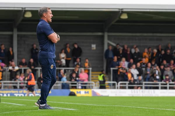 Boston manager Paul Hurst - chasing second home win. Pic by Alex Mather Photography.