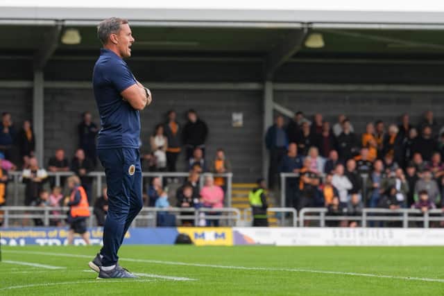 Boston manager Paul Hurst - chasing second home win. Pic by Alex Mather Photography.
