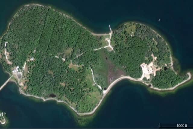 Oak Island where Gary is helping to uncover historical artifacts pointing to a secret history of the island. Image: Google Earth