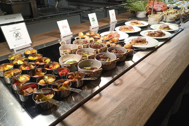 One of the restaurant's 13 serving areas serving individual delicacies