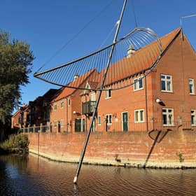 The Cut and Sail sculpture up for sale in Sleaford. Photo: Will Barker and Co