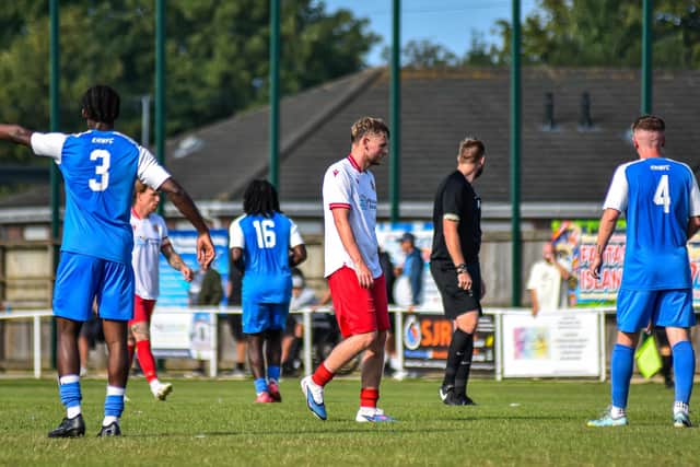 Skegness in action against Kimberley. Pic by Ryan Thompson, Happy Snapz Photography.
