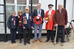 VE Day commemorations with the town crier at Caistor. Photo: David Riddall