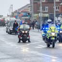 Jack Quinn's funeral procession drives through Mablethorpe. Photos: John Aron Photography