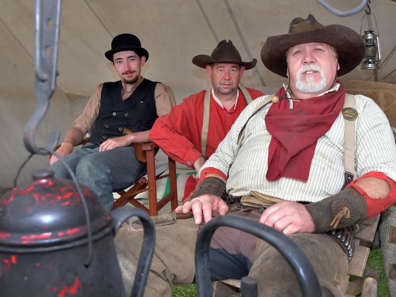 Something's stewing for (from left) Steven Milnes, ‘Drummer’ Paul Barrett. ‘Xuma’ Mark Firth.