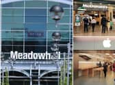 A number of non-essential shops and eateries at Meadowhall are either offering click and collect, take-out and delivery. Pictures on the right taken before social-distancing